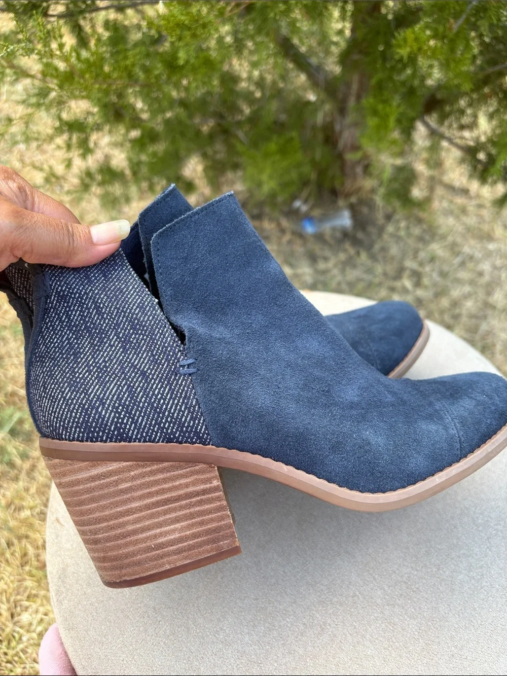Toms navy suede