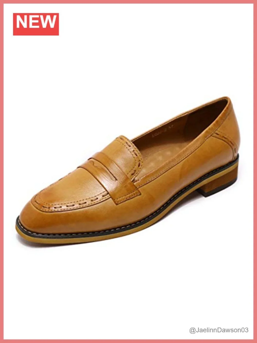 Handmade Leather Women's Penny Loafers Slip On Flats Office Shoes
