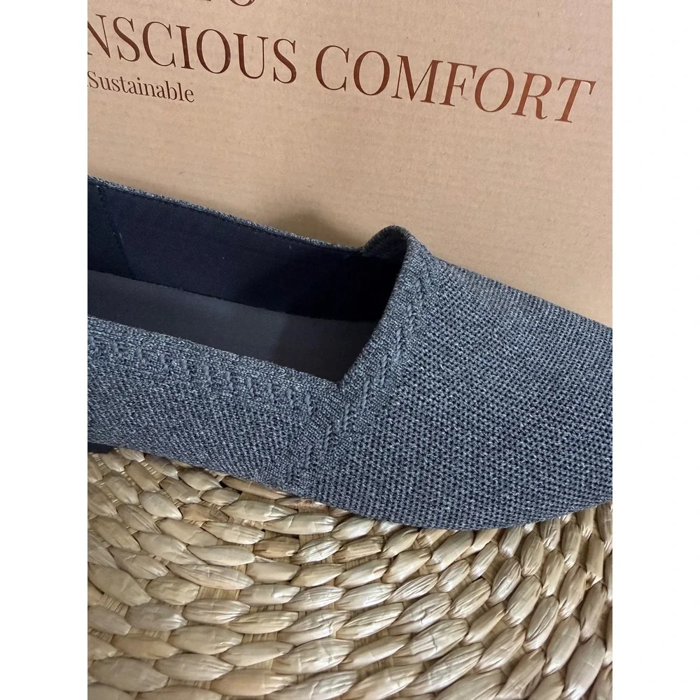 VIVAIA Charcoal Gray Pointed Toe Knit Loafers Comfort Flats EU/41‎ US/9.5