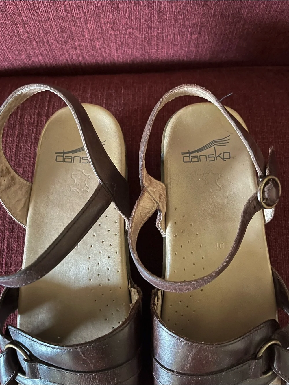Dansko Ankle Strap and Ring Banded Sandals, Euro size 40