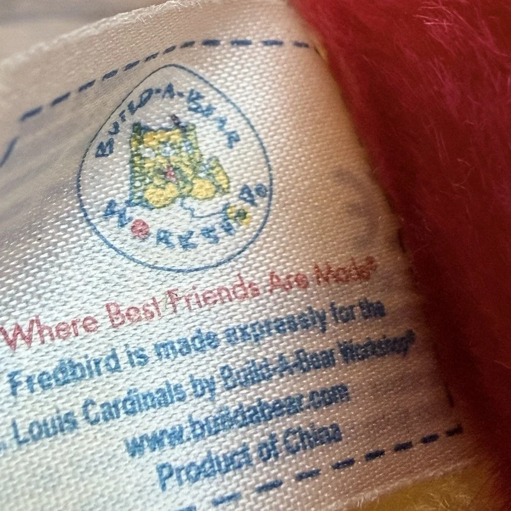 Build a Bear St. Louis Cardinals Fredbird Plush W/ Lunchbox