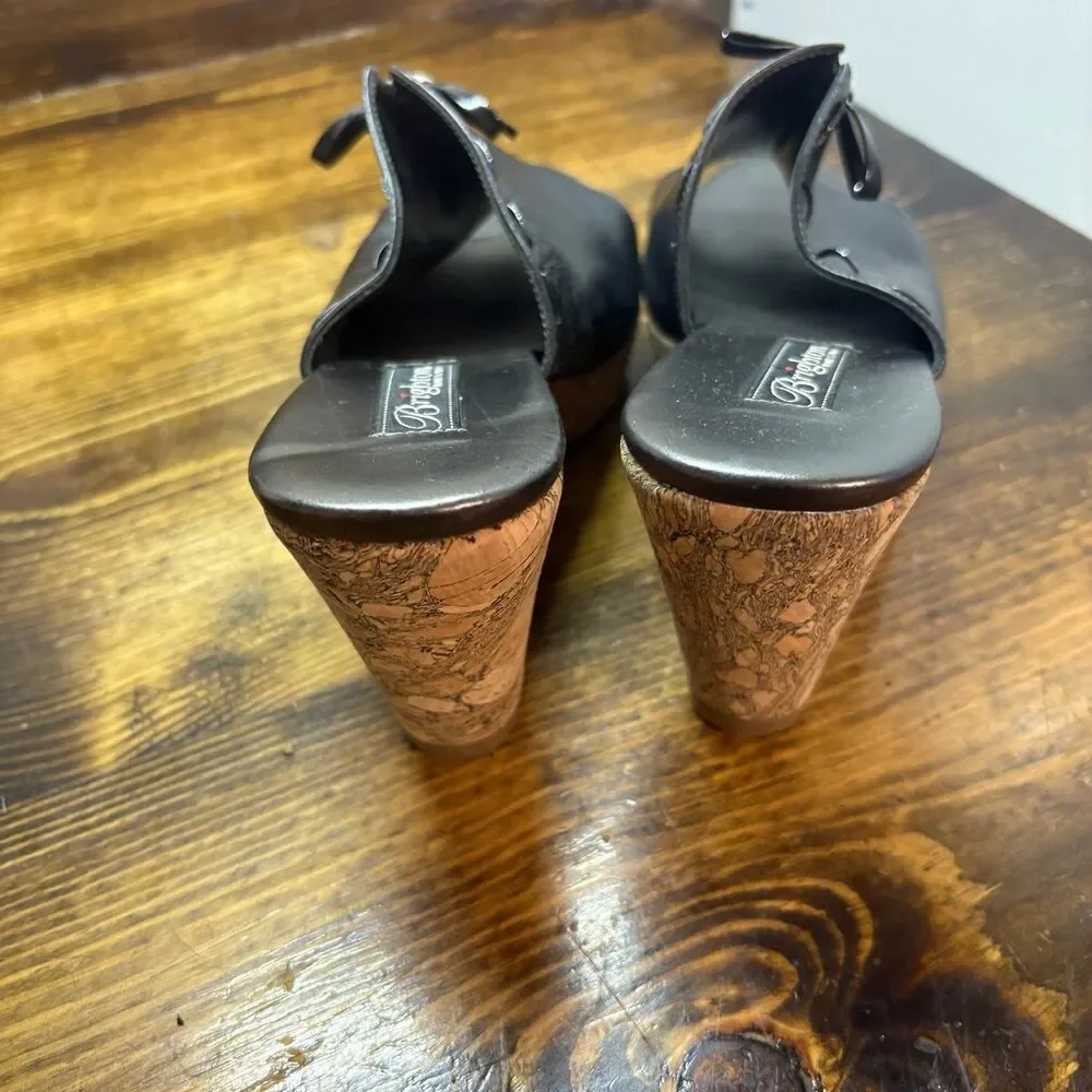 Brighton Shore Black Wedges Size‎ 6