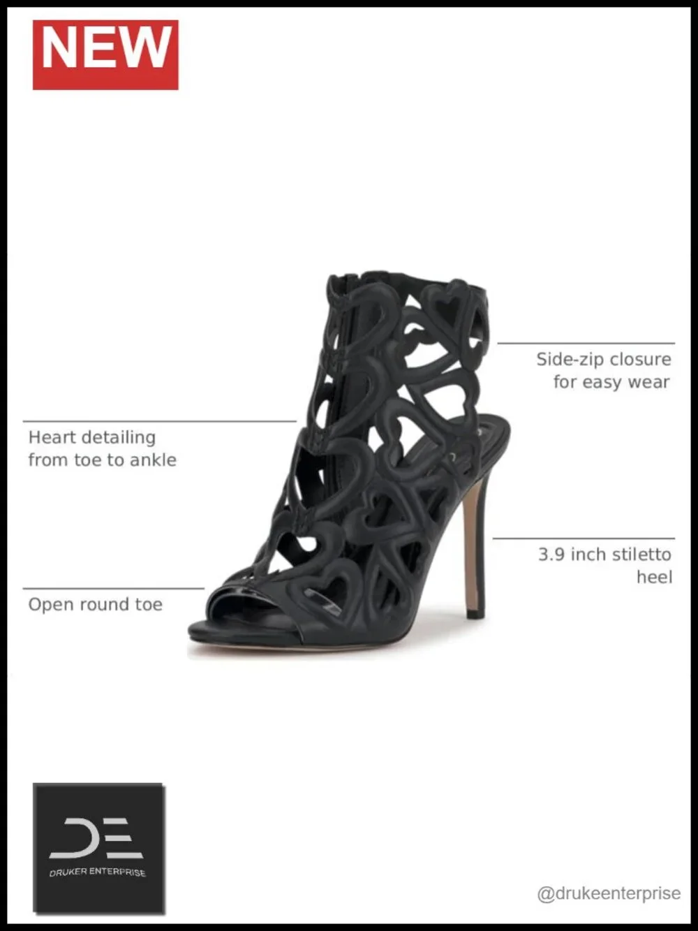 Stiletto Heel Sandals Open Toe Ankle Strap Faux Leather Women's Heels