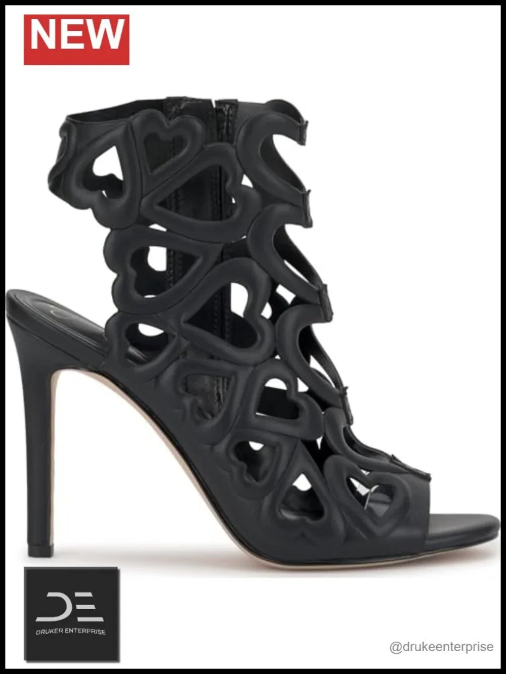 Stiletto Heel Sandals Open Toe Ankle Strap Faux Leather Women's Heels