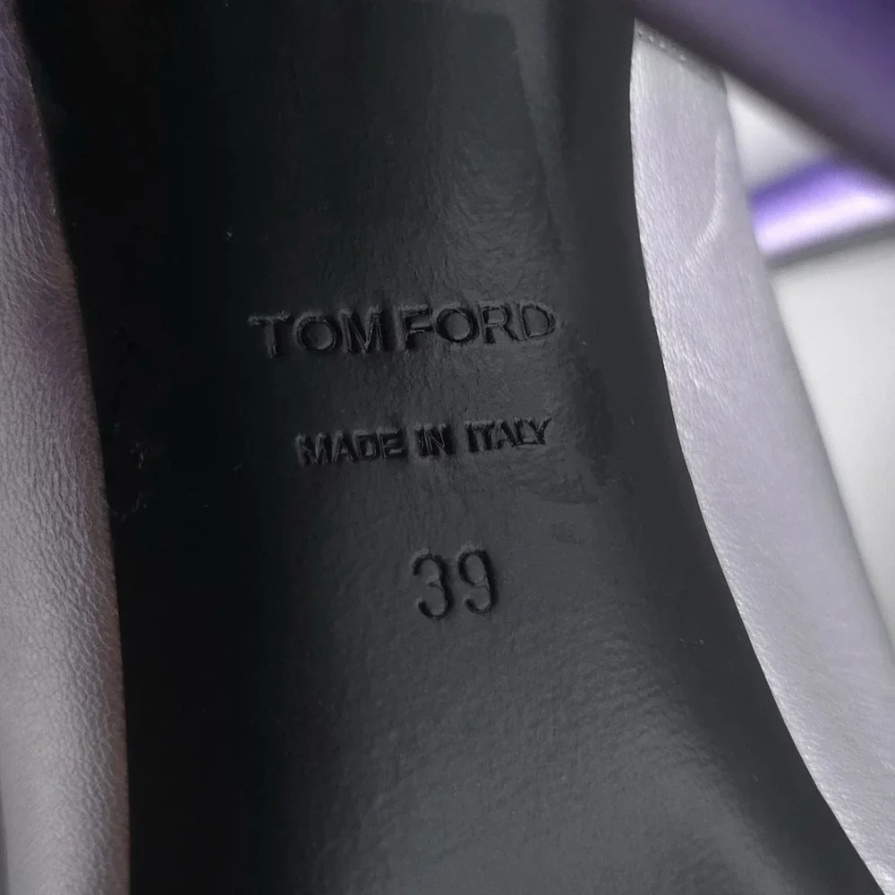 TOM FORD Size EU 39 Ombré‎ Cone Heel Platform Pumps Cone Silver Mauve Women's