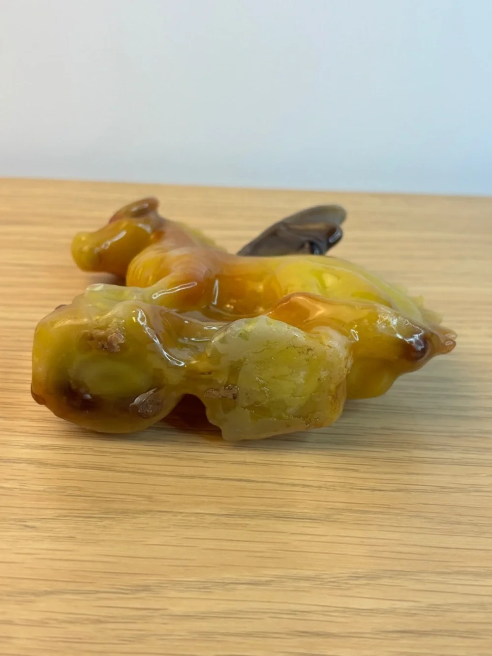 Vintage Crouching‎ Wax Candle Dragon.