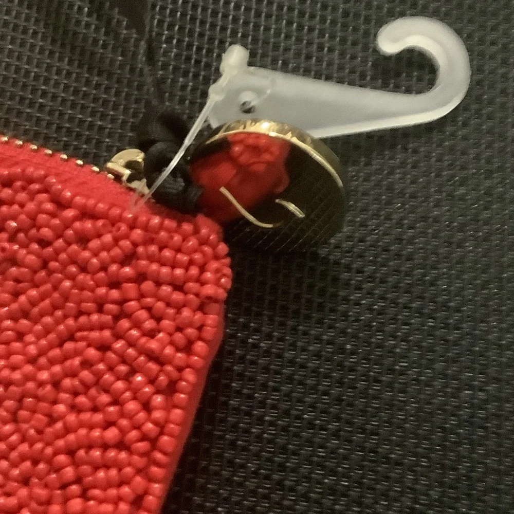 kate spade Red Beaded 'Going to Target' Cosmetic Pouch