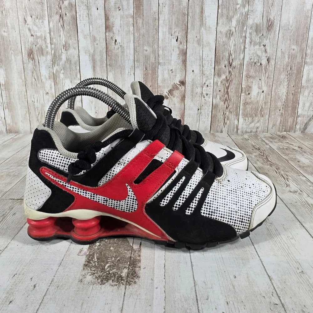Nike‎ Shox NZ Womens 6.5 White Black Red Running Shoes 646824-100 Retro Y2K