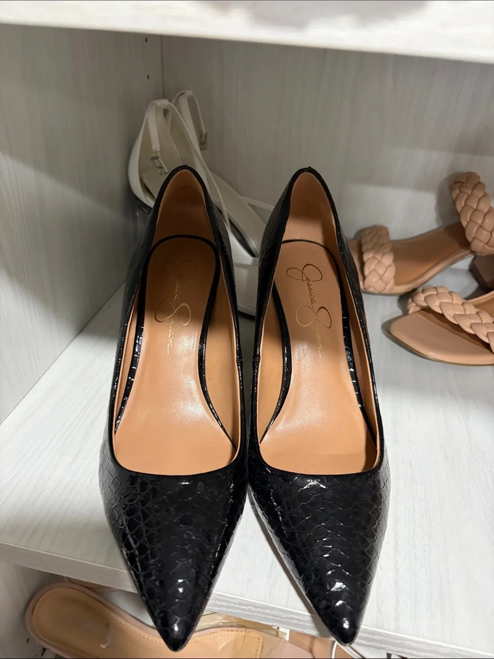 Jessica Simpson sleek faux