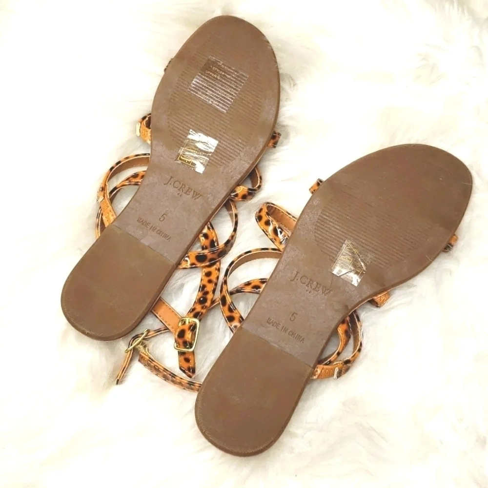J.Crew Tortoise ankle-strap sandals Item AW599