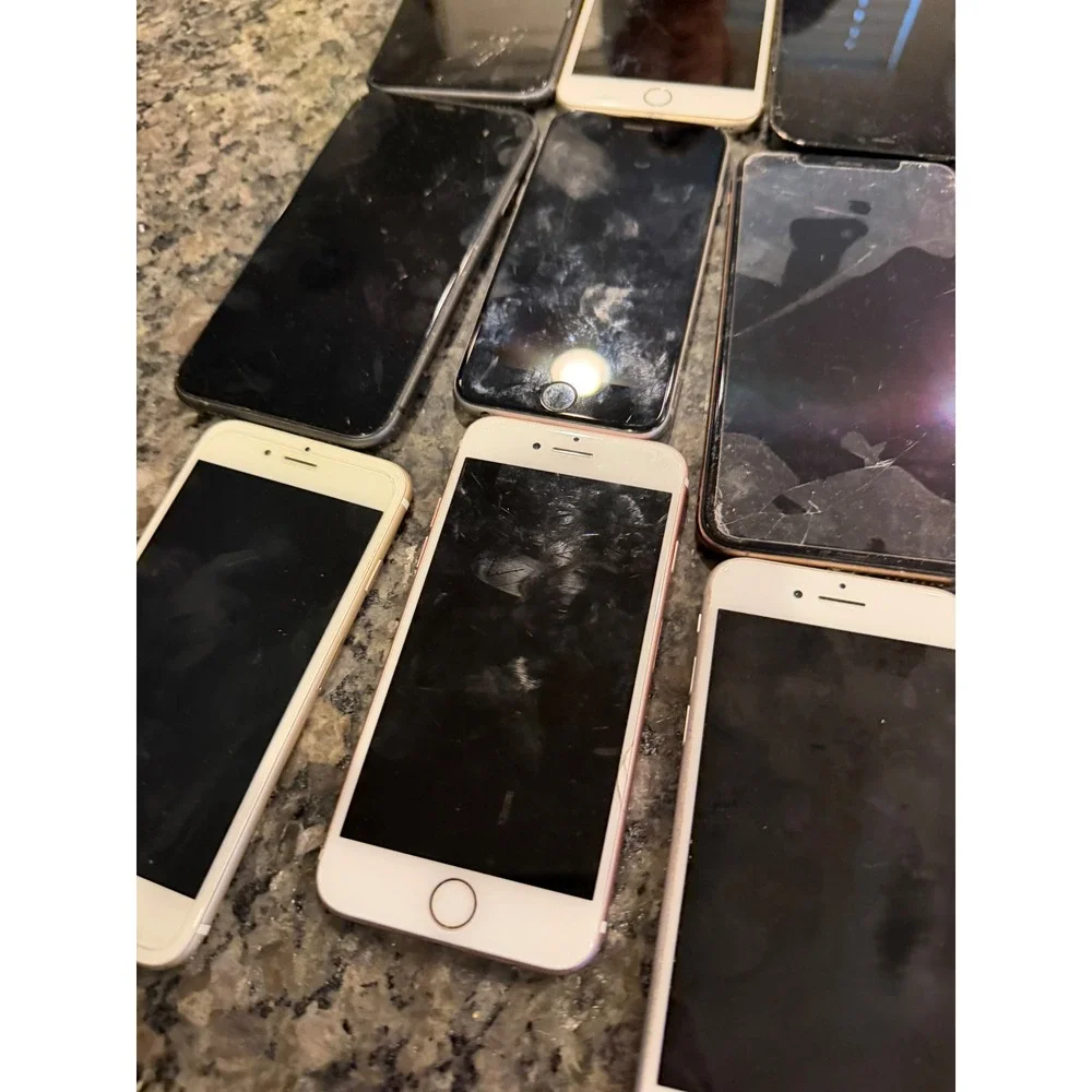 10 Mixed Cell Phone Lot Apple iPhone Samsung‎ LG for Gold Recovery Scrap Parts