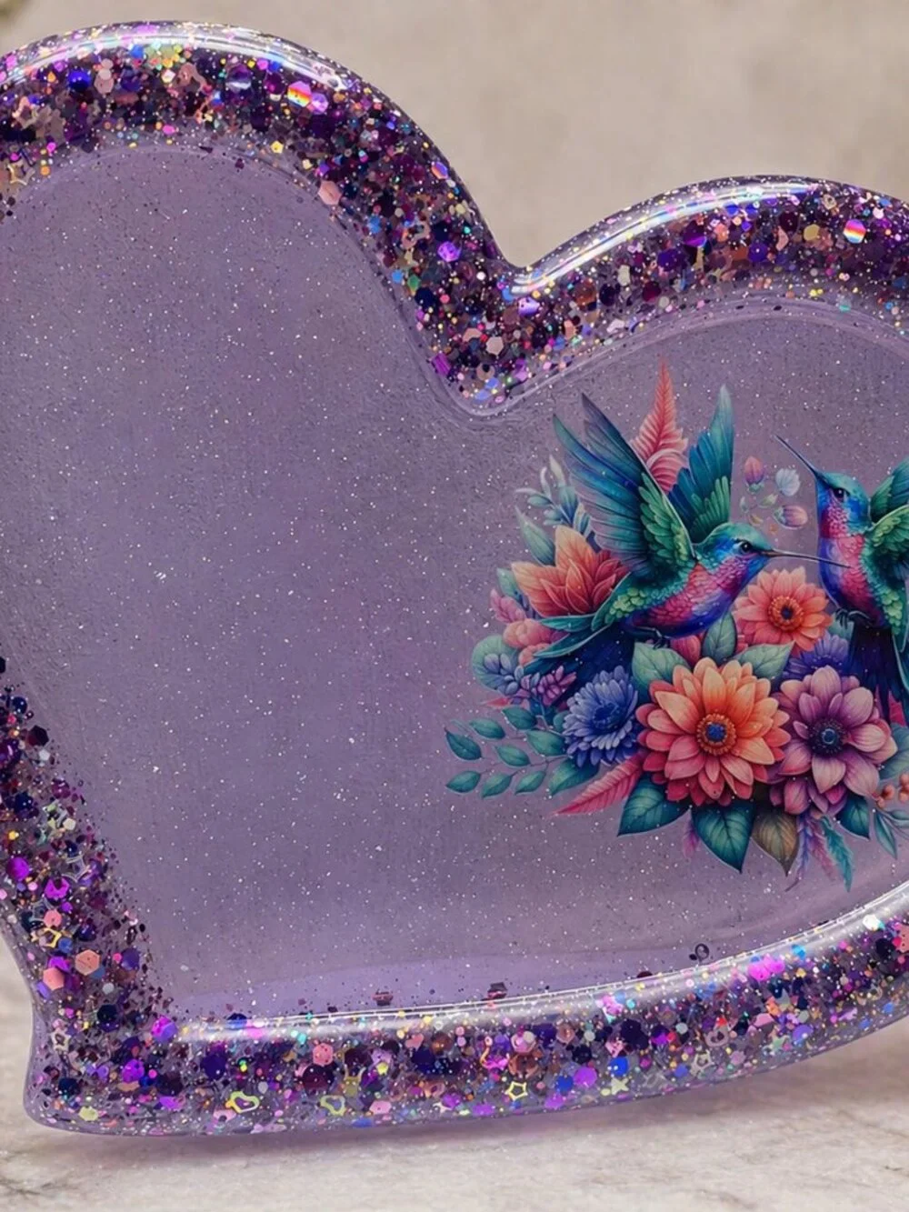 Handmade purple heart