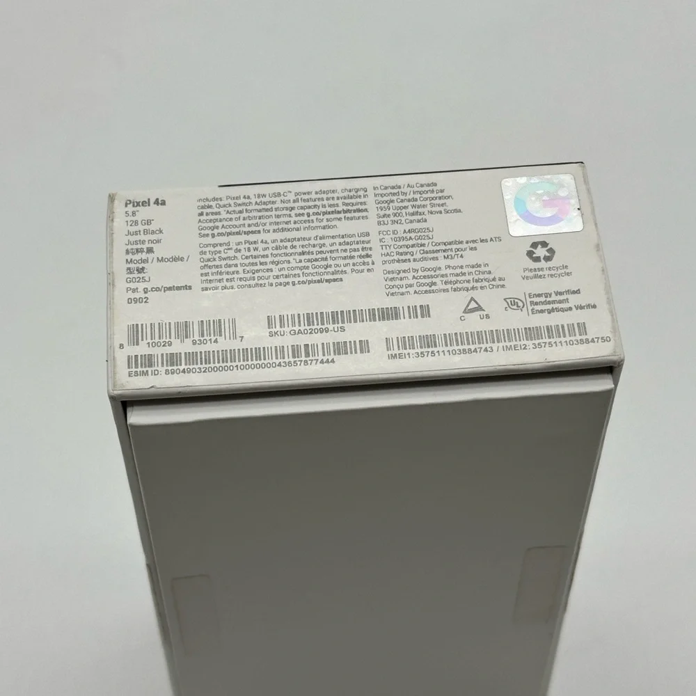 Google Pixel 4a 5G -‎ 128 GB - Black (Unlocked) Box Only