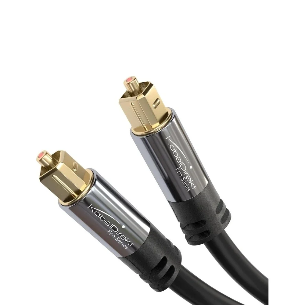 KabelDirekt Pro Series TOSLINK Optical Digital Audio Cable 6ft S/PDIF Fiber Opti