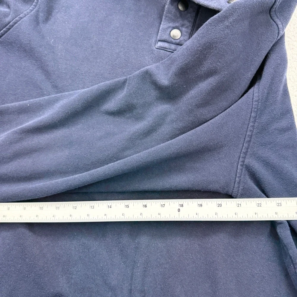 The North Face Mens Snap Neck Pullover Sweatshirt Navy Blue XXL‎