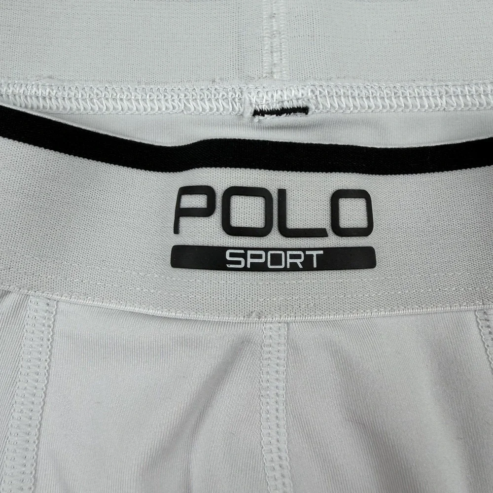 Polo Sport by‎ Ralph Lauren Men's 3/4 Compression Tights White-READ