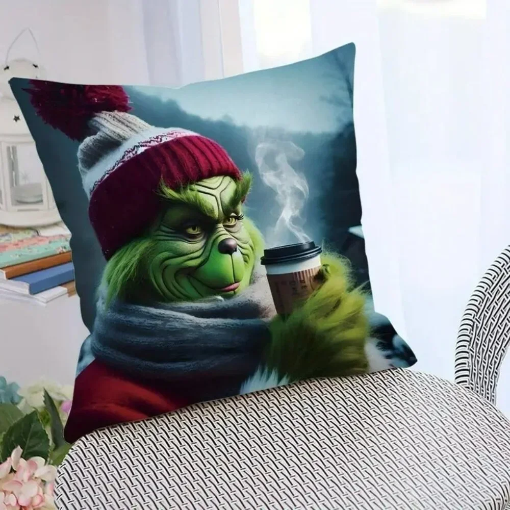 The Grinch Throw Pillow grinch throw