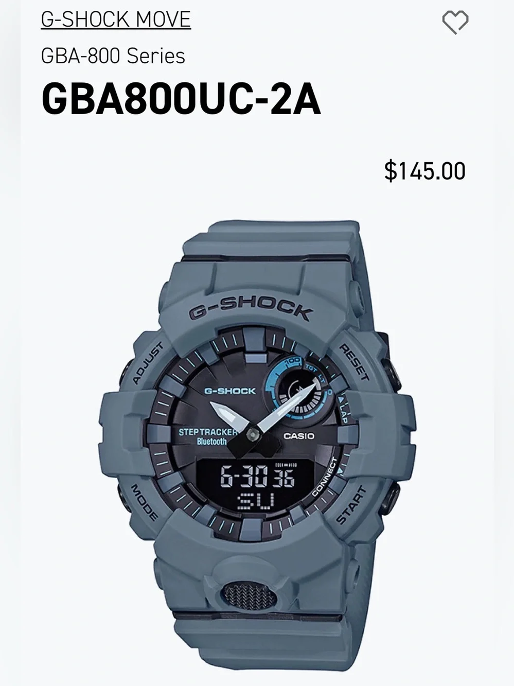 G-Shock GBA800UC-2A Slate Blue Men's Sport Watch