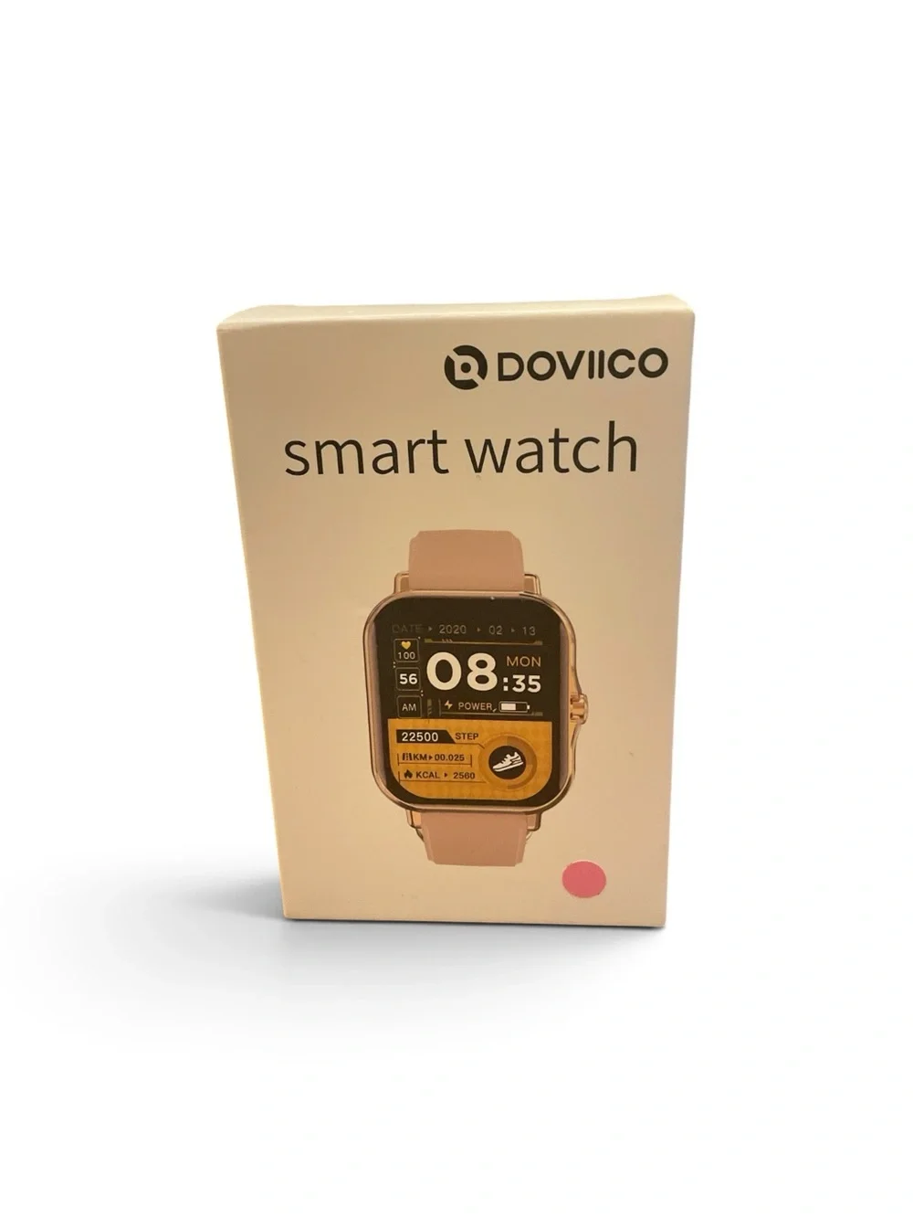 Doviico Rose Smartwatch with Blush Silicone Band - Advanced Fitness Tracker NIP