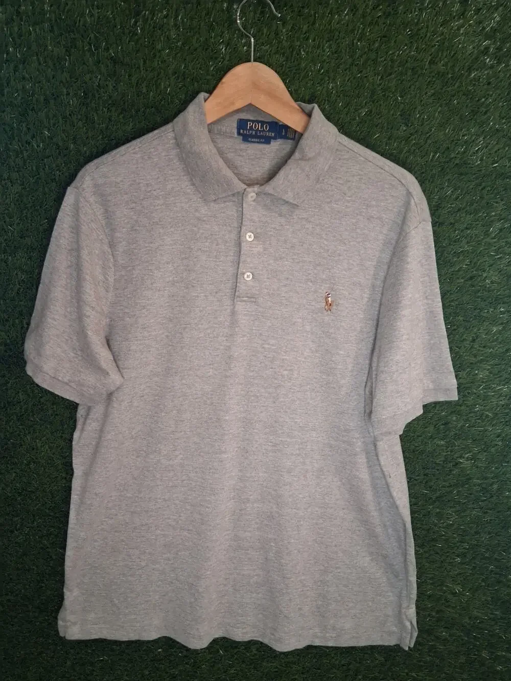 Polo Ralph Lauren Men's Classic Fit Soft Touch Polo Shirt Heather Gray Size L