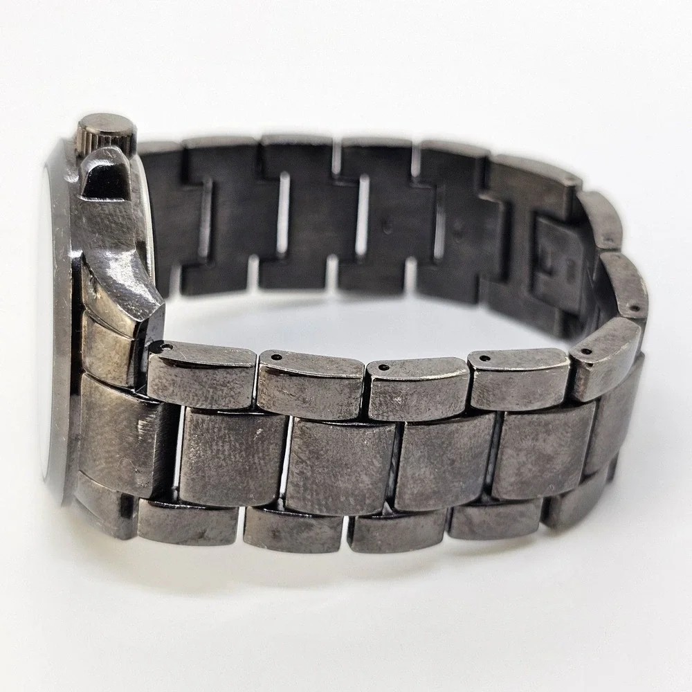 Men's Watch 40MM Dark Gray Case Dial Bracelet Bands 6.5