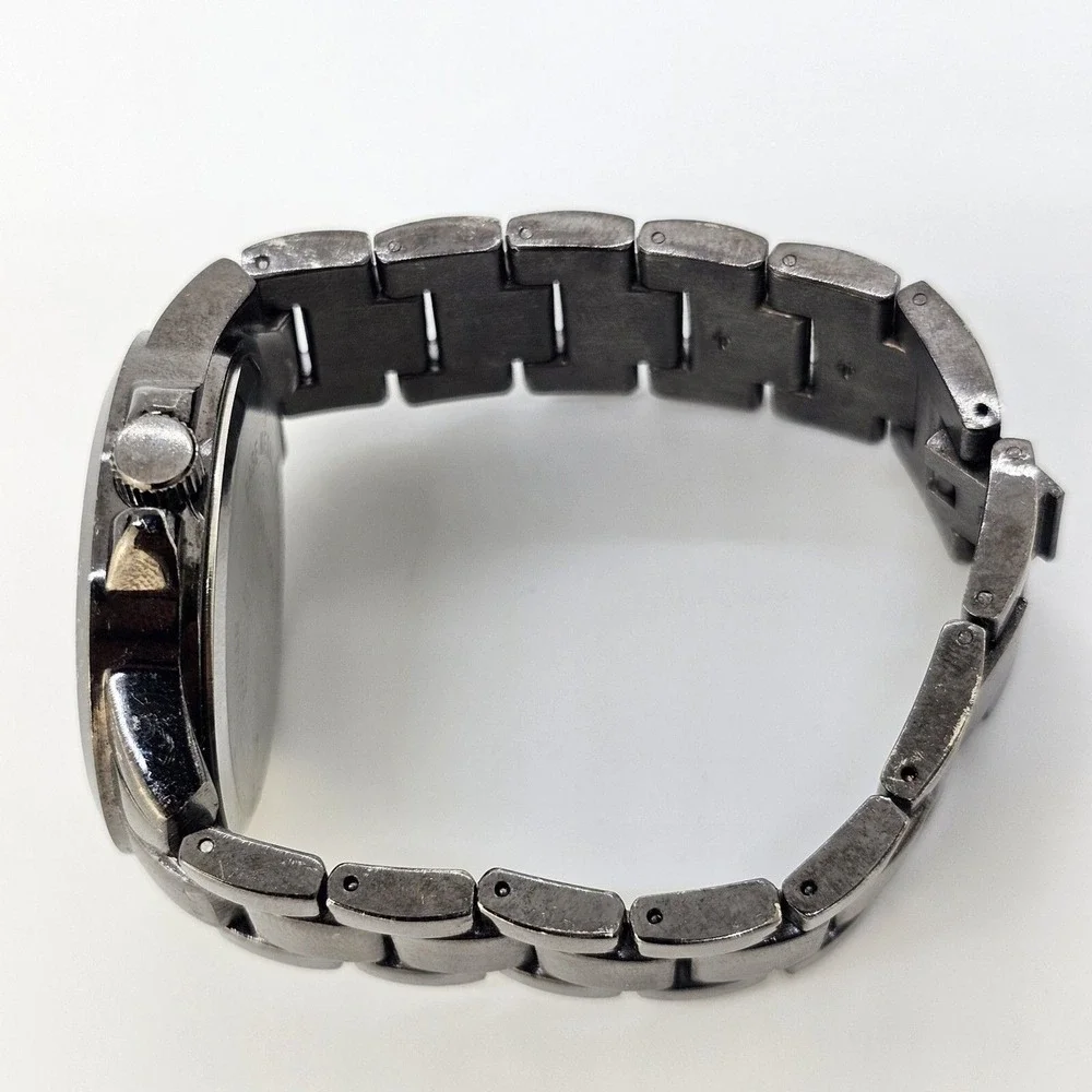 Men's Watch 40MM Dark Gray Case Dial Bracelet Bands 6.5
