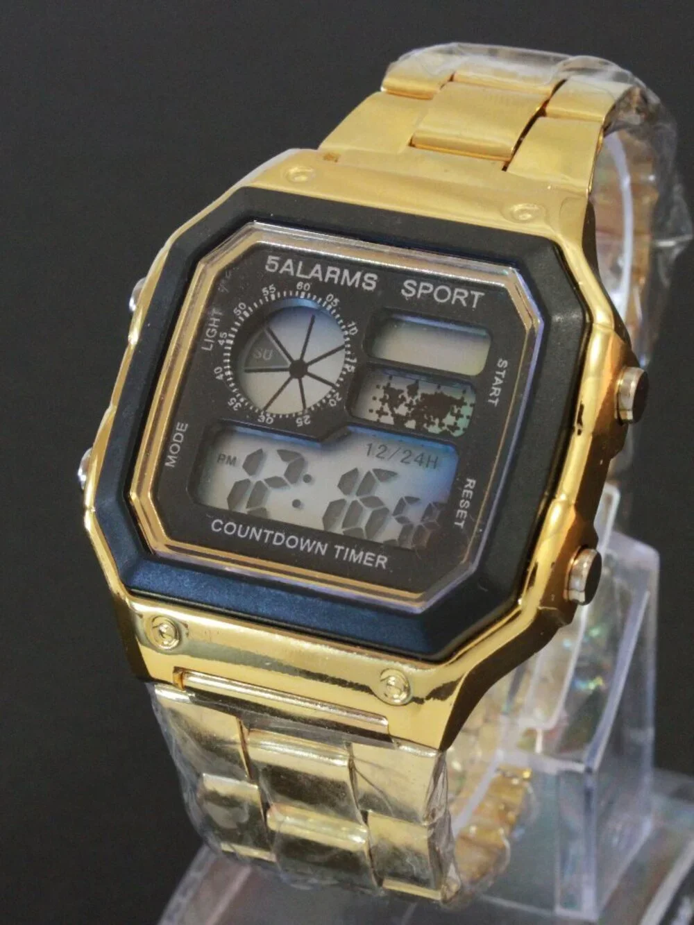 Royal Style Dual Time Alarm Stop Watch Count Down Timer