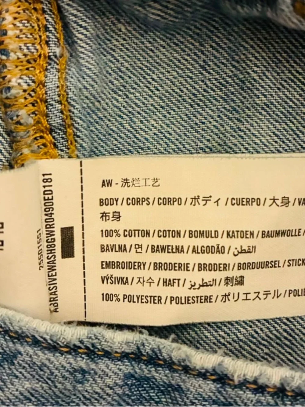 Abercrombie kids low rise baggy flowers Embroidered cargo jean 100% cotton 15/16