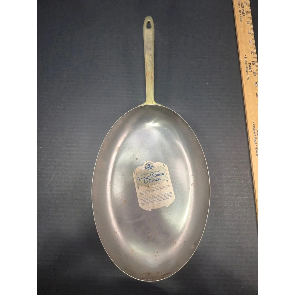 Revere Ware 1776-1976 Limited Edition Copper Stainless Oval Fish Pan Skillet