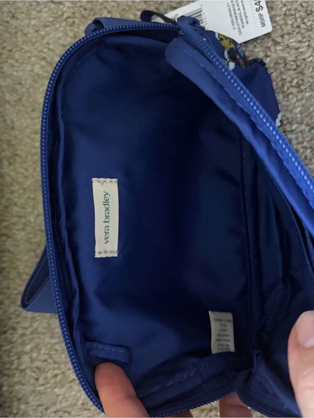 Vera Bradley Royal Blue Floral Shoulder Bag