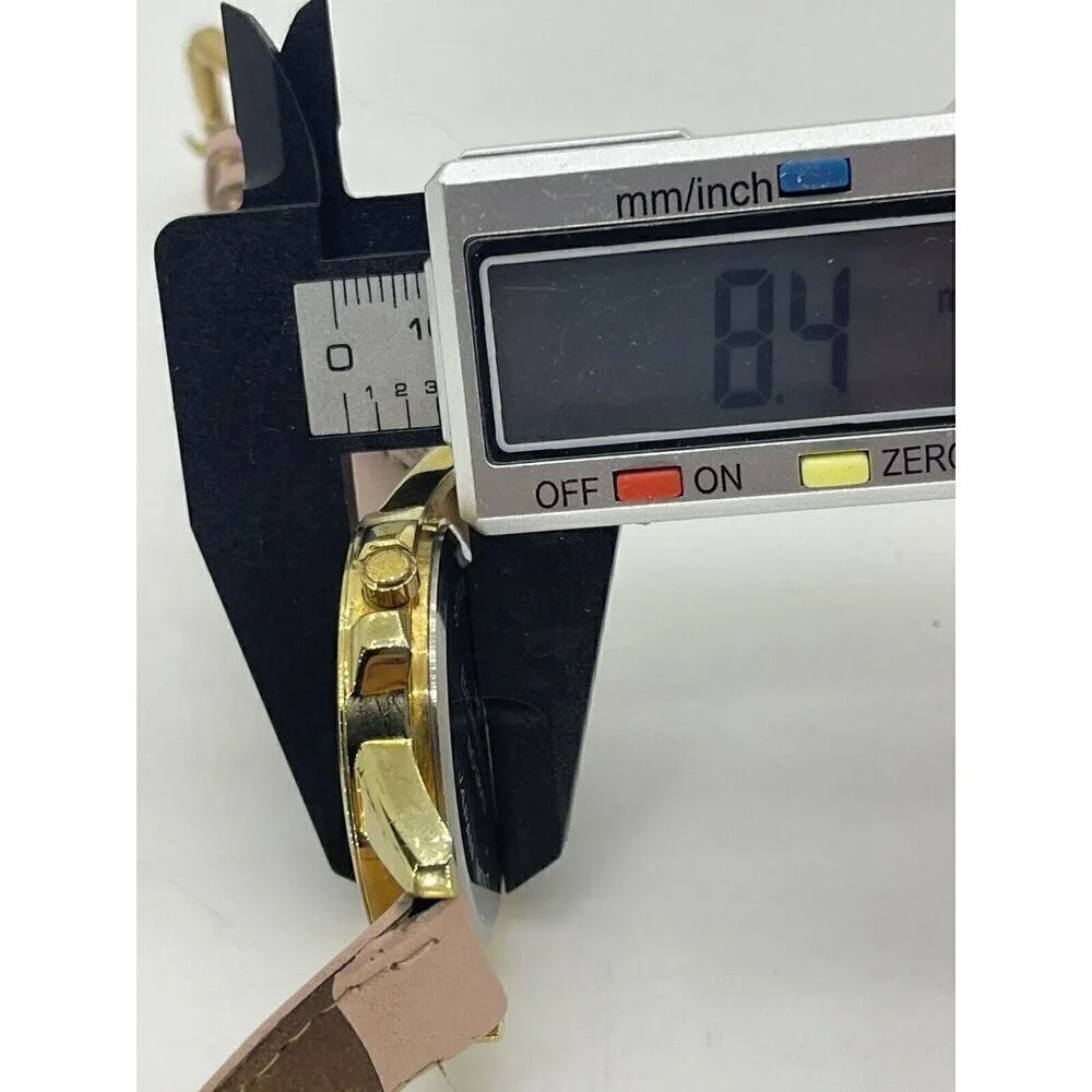 Bernoulli 9843 Faun Women's Fashion Pink Leather Band Gold Tone Watch Japan Movt