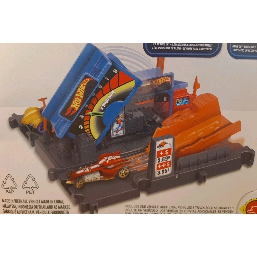 Hot Wheels‎ City Fuel Station Shift Track Set Sealed Mattel Toy Car HKX45