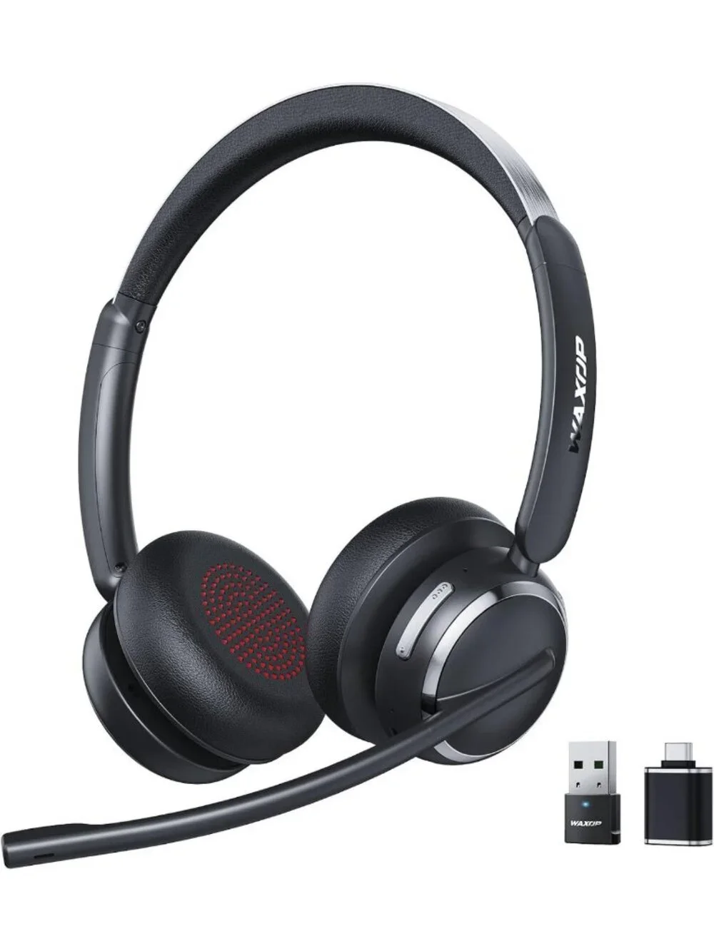 Bluetooth 6.0 Wireless Headset with AI Noise Cancelling Mic & 65H Battery Life
