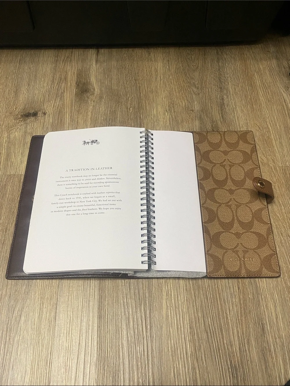 Coach Signature Khaki Notebook