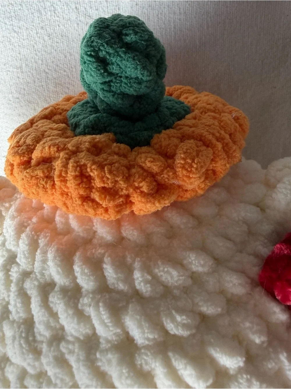 Handmade white plush