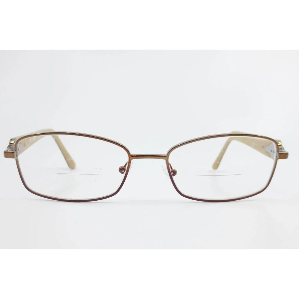 Vogue VO 3845-B Brown Burgundy Rhinestone Heart Eyeglasses Frames 52-16-135 835