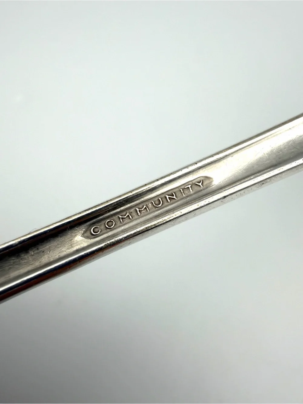 Vintage Community Silverplate Floral Serving Spoon & Fork 8.5”