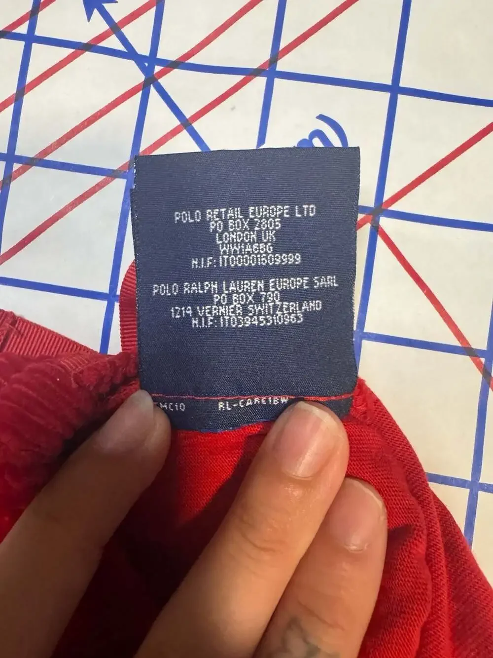 Ralph Lauren red corduroy