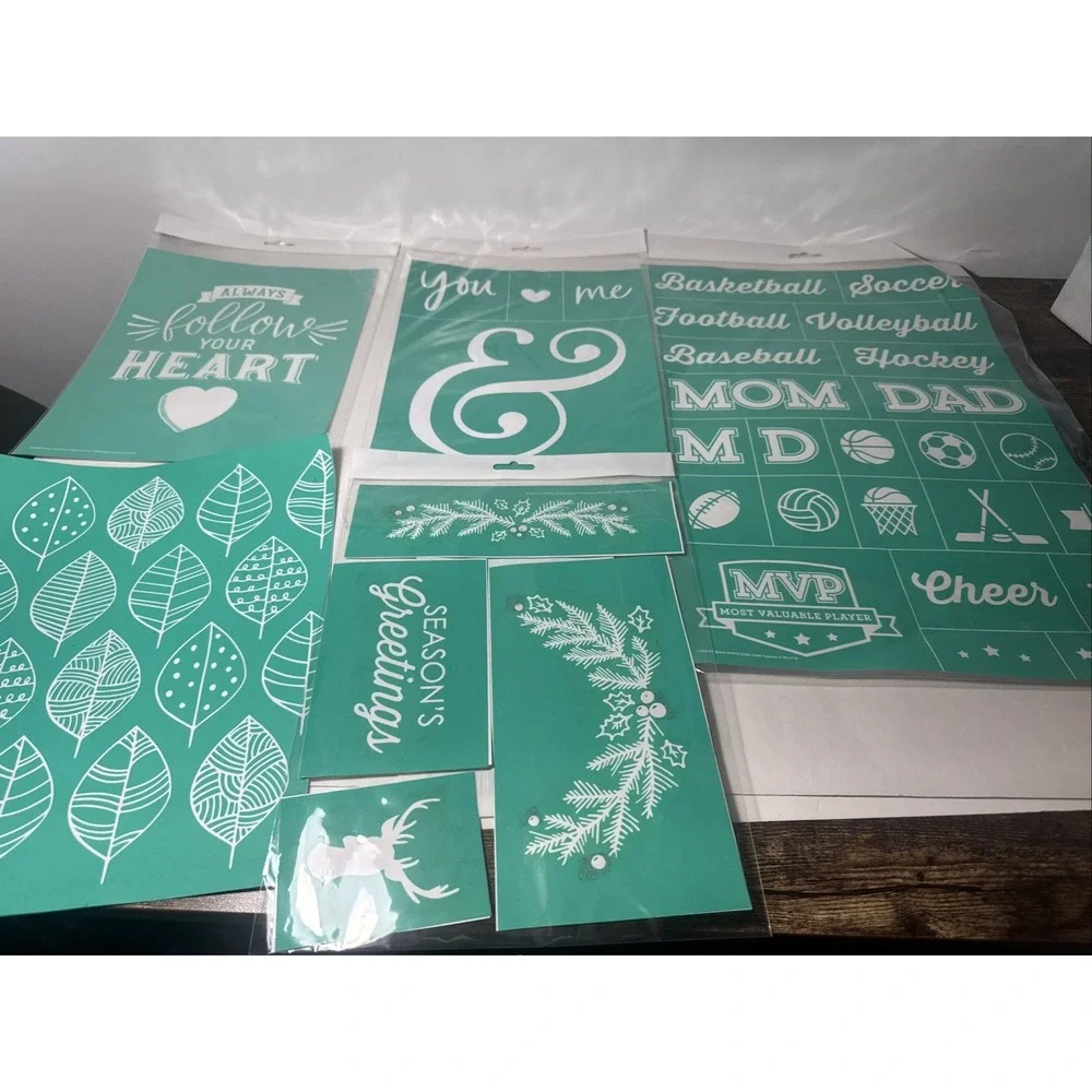 A Huge‎ Lot of Over 150 Chalk Couture Reusable Transfers / Stencils + Surfaces