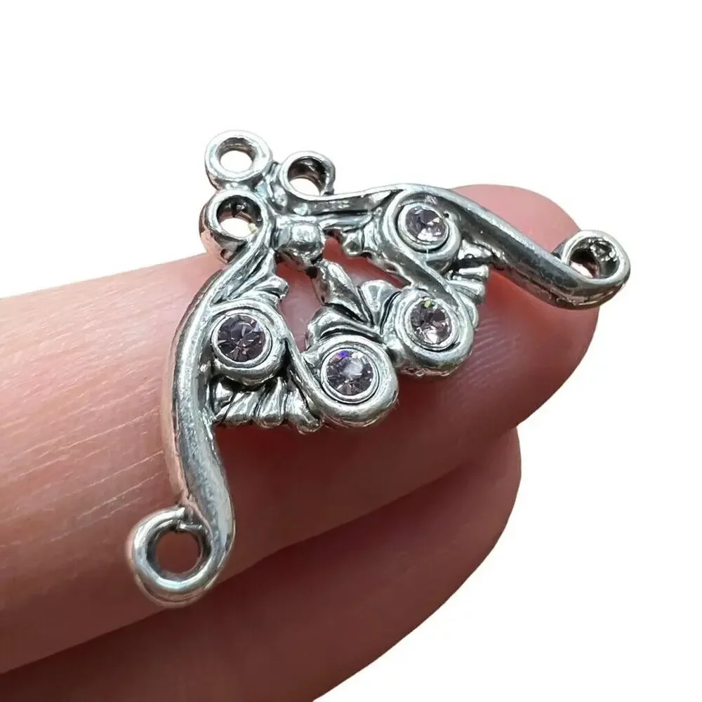 Jewelry Making Lot Square Metal Rhinestone Crystal Embellishment Earring Finding