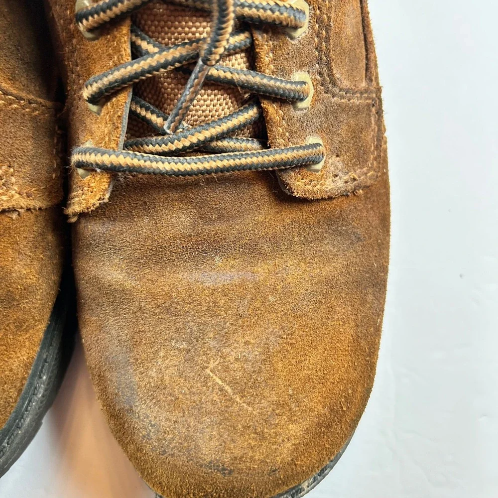 Brahma Mens Work Boots Brown‎ Suede Leather Lace Up Oil Resistant Size 7W