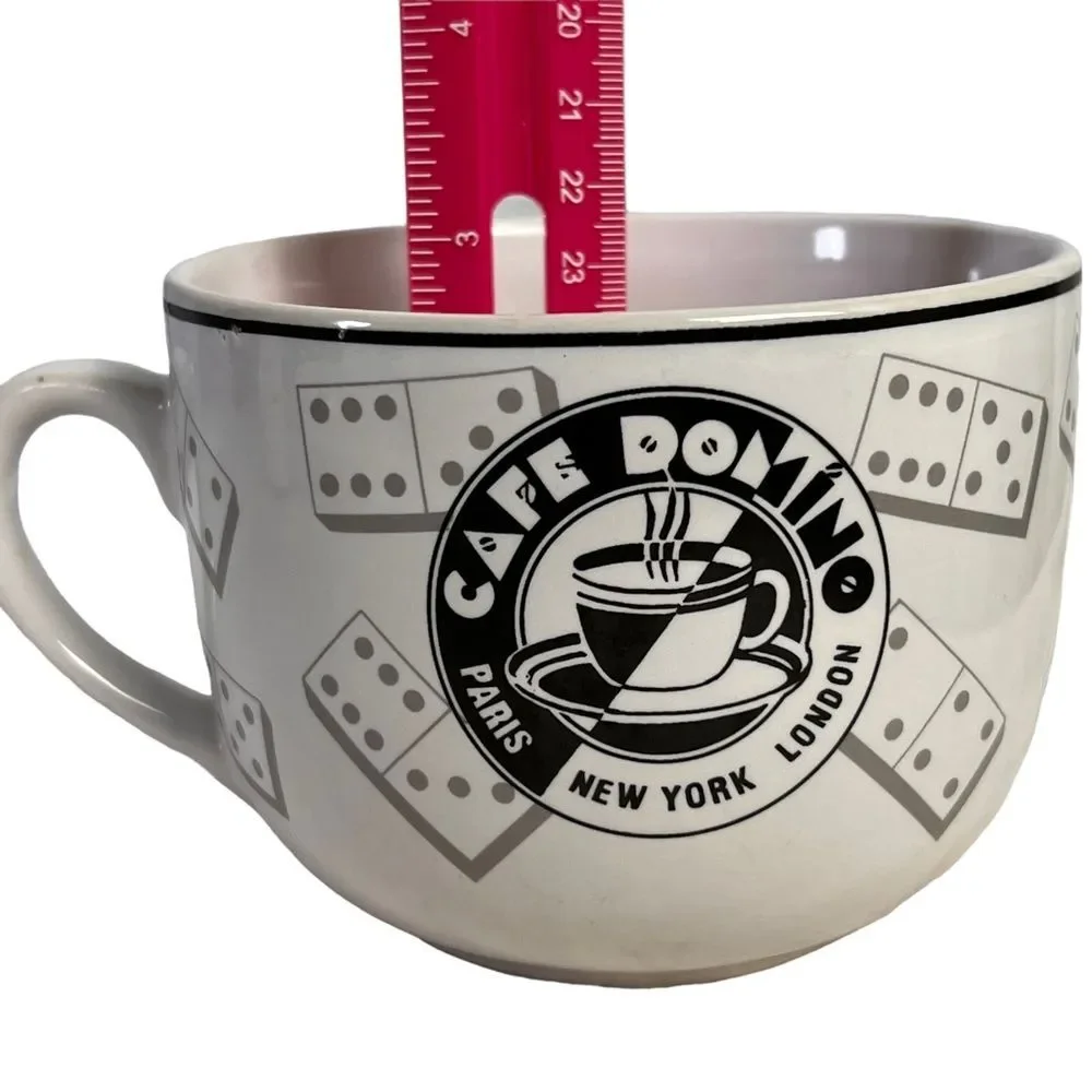Cafe Domino Coffee Cup Mug New York Paris London Large Soup Drink Souvenir
