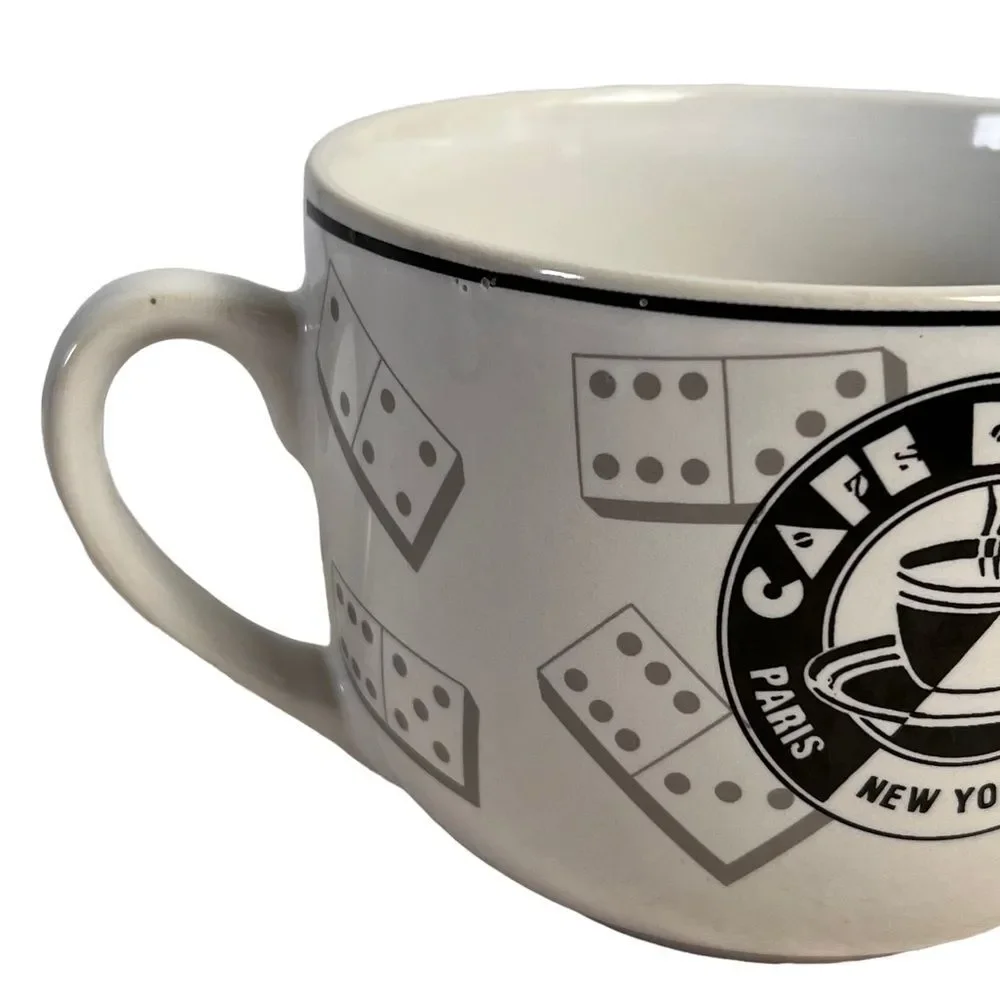 Cafe Domino Coffee Cup Mug New York Paris London Large Soup Drink Souvenir