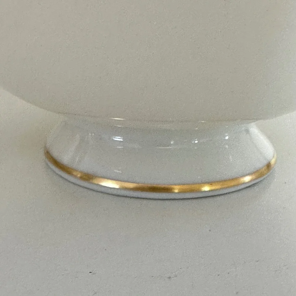 Lenox Tuxedo Footed Cup and Saucer Set Gold Trim Bone China Made In USA