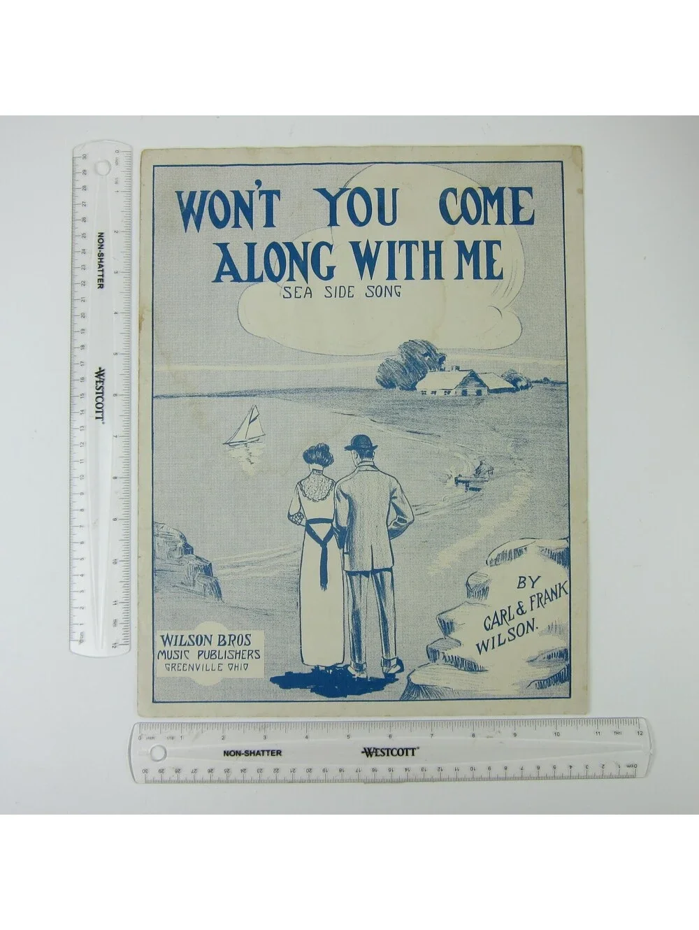 Sheet Music Won't You Come Along With Me Wilson Bro Greenville Ohio Antique 1913