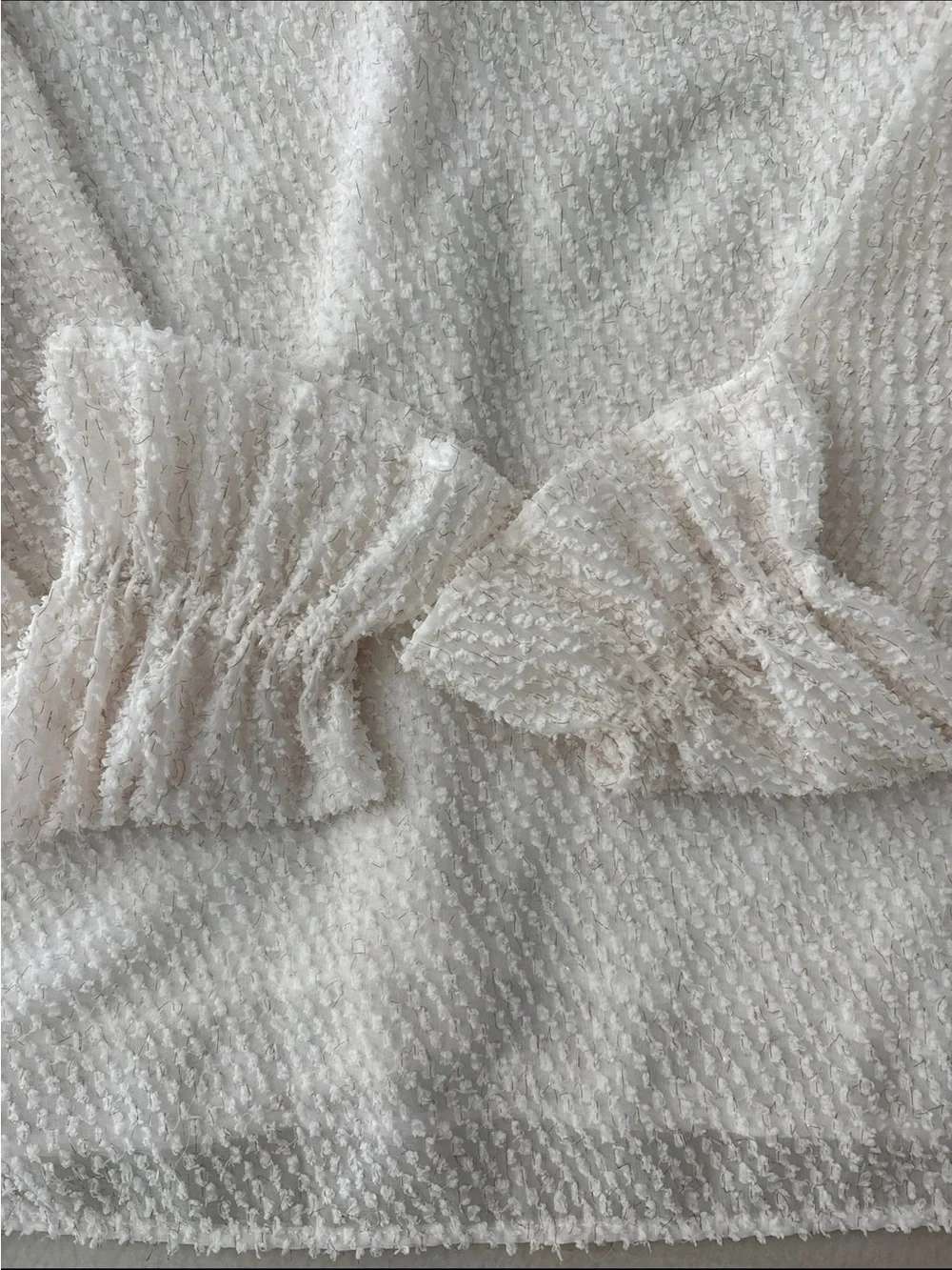LOFT ivory ruffle