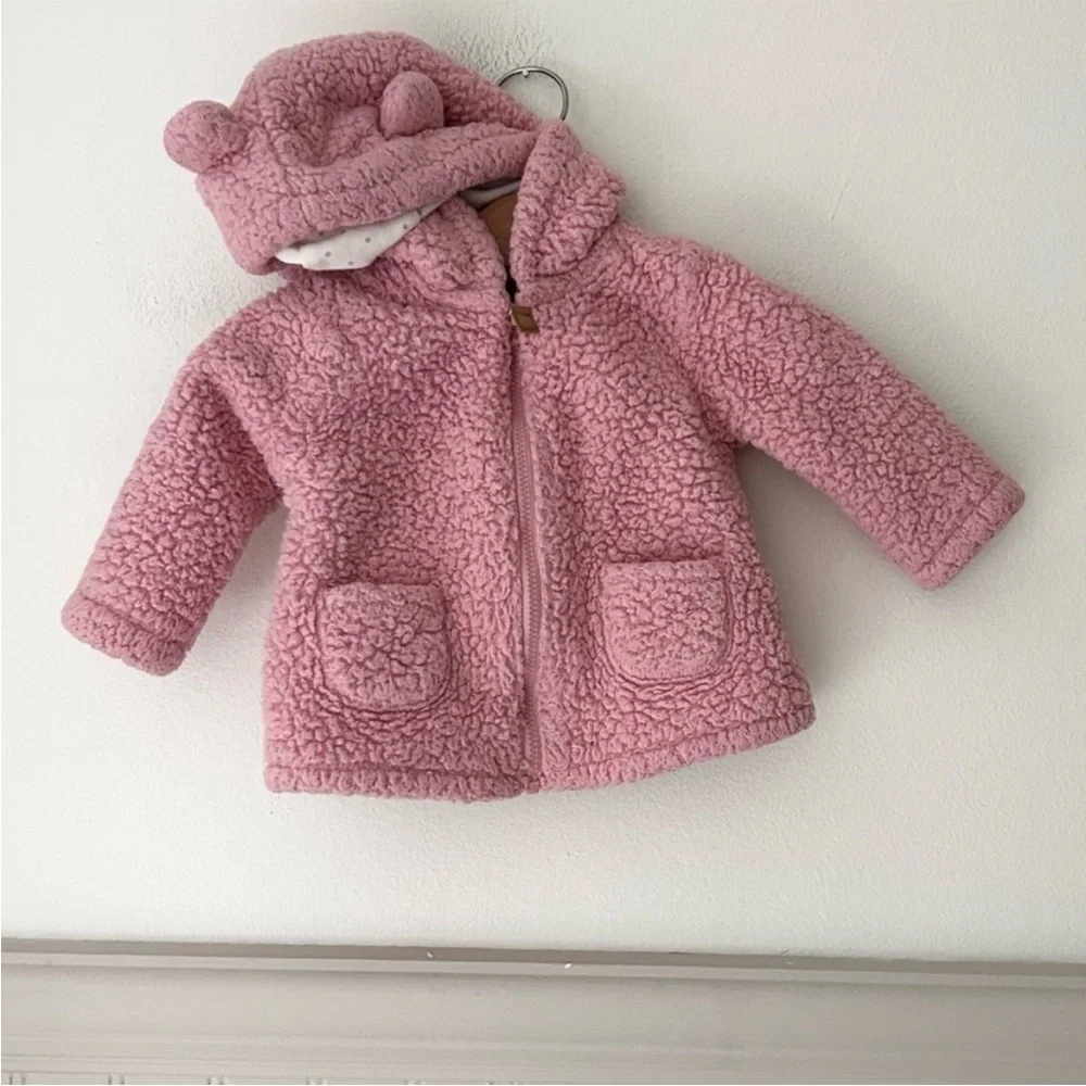 Carter's Pink Sherpa Puffer Jacket 6 Months