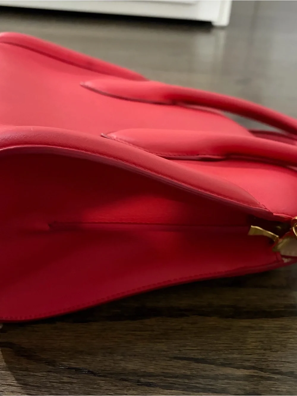 Alexander McQueen Red Leather Top-Handle Crossbody Bag