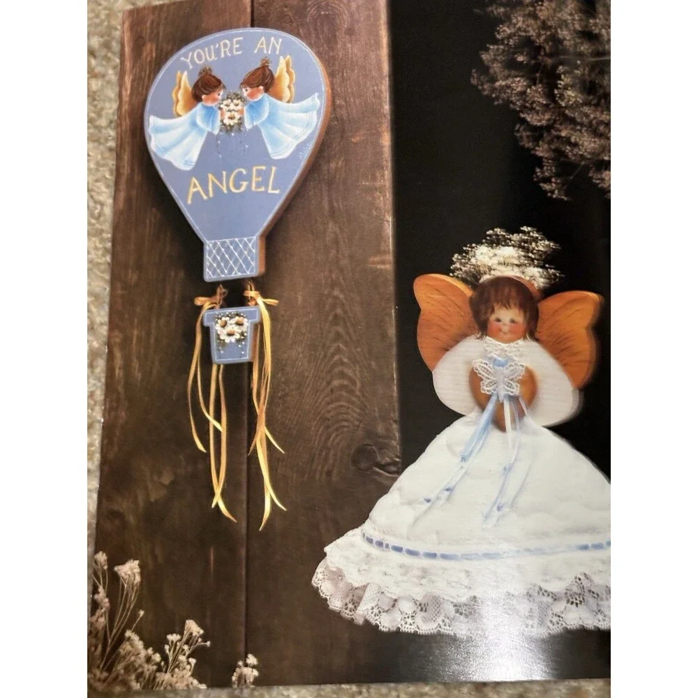 Almost Heaven Angels Elaine Thompson Folk Art Painting Pattern Book Vintage
