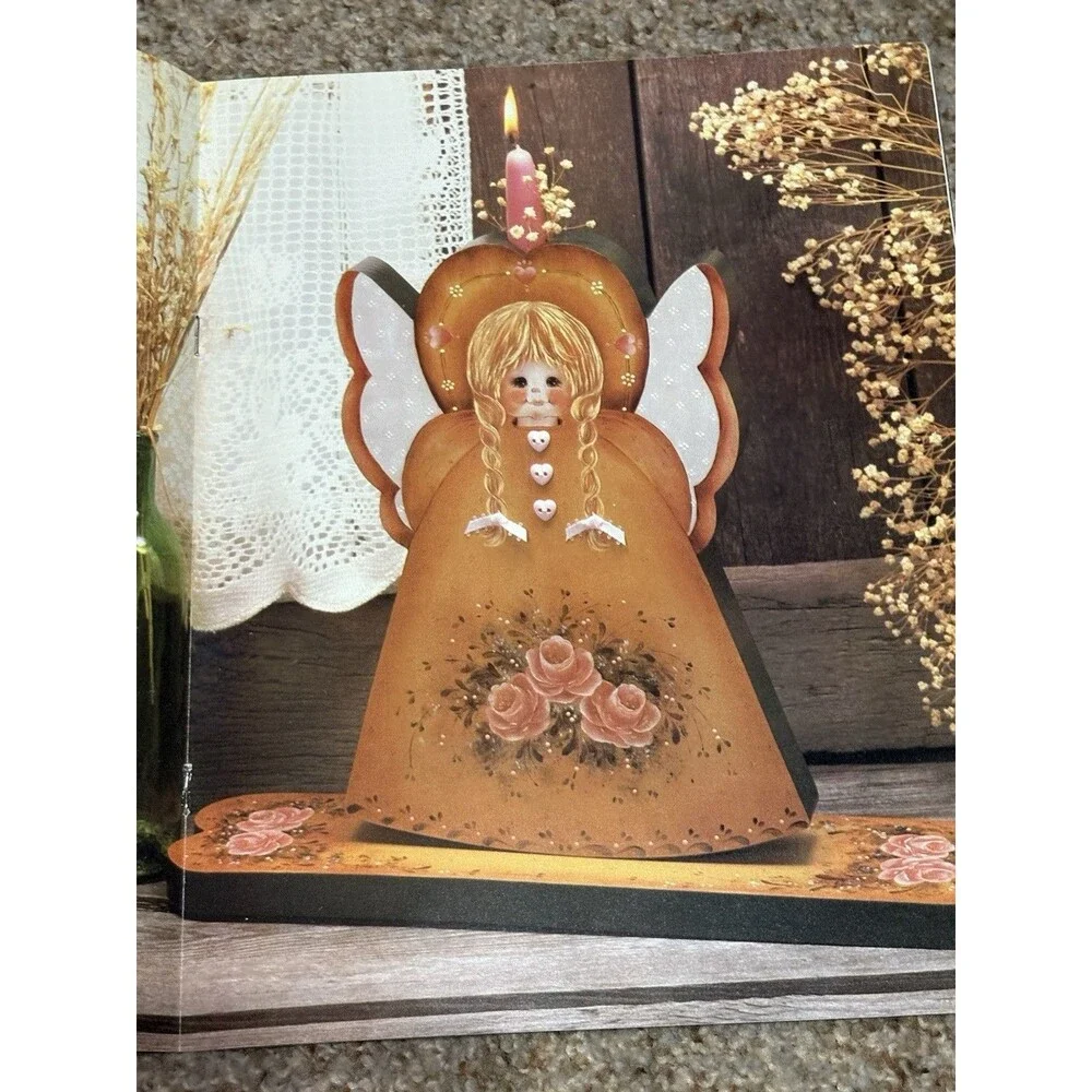 Almost Heaven Angels Elaine Thompson Folk Art Painting Pattern Book Vintage